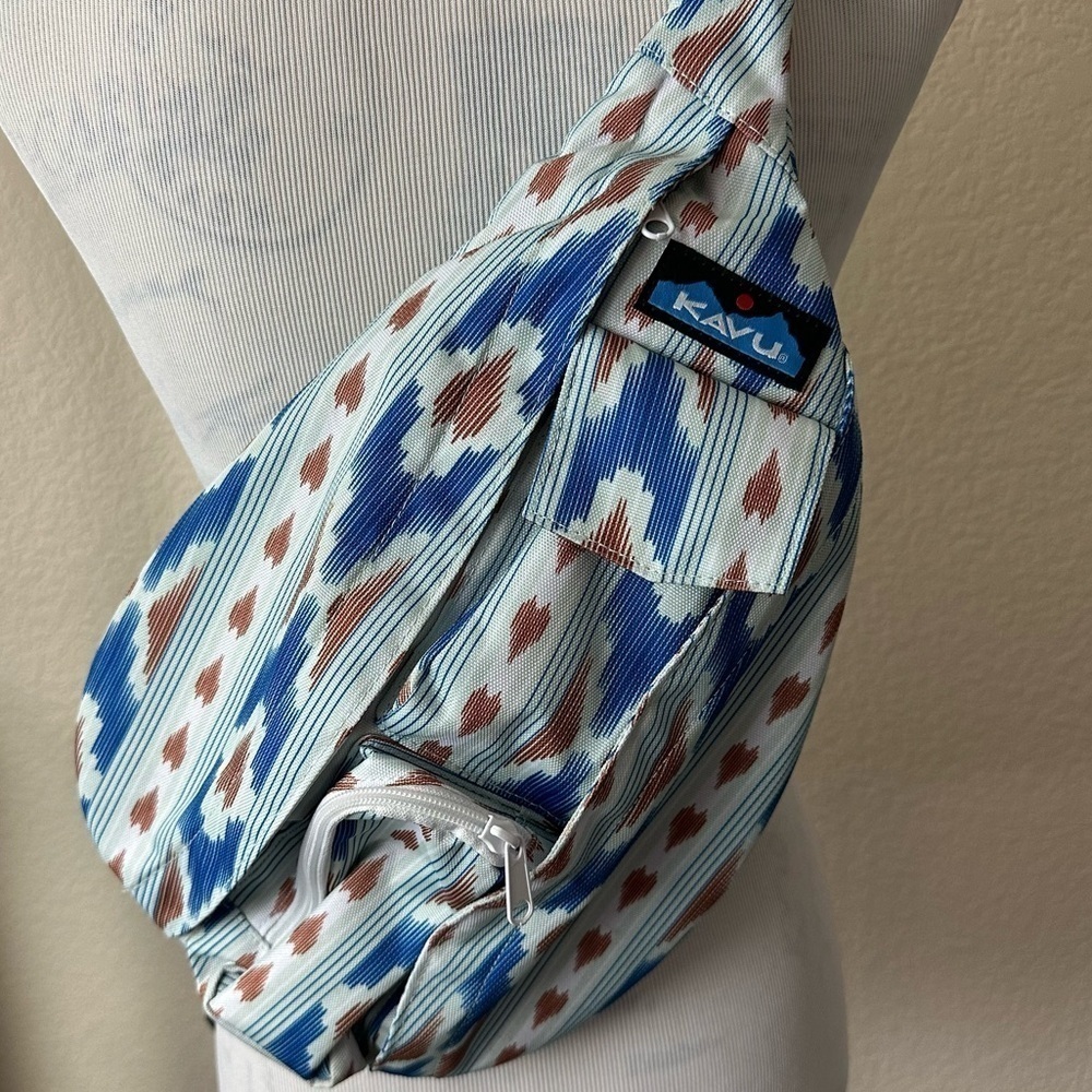 Kavu Rope Sling Bag‎ River Ikat Canvas Shoulder Handbag Purse Travel NEW
